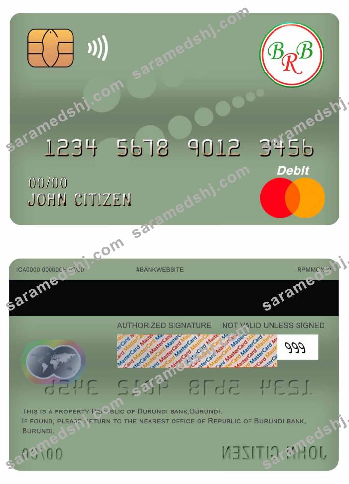 Burundi Bank of the Republic of Burundi master debit card